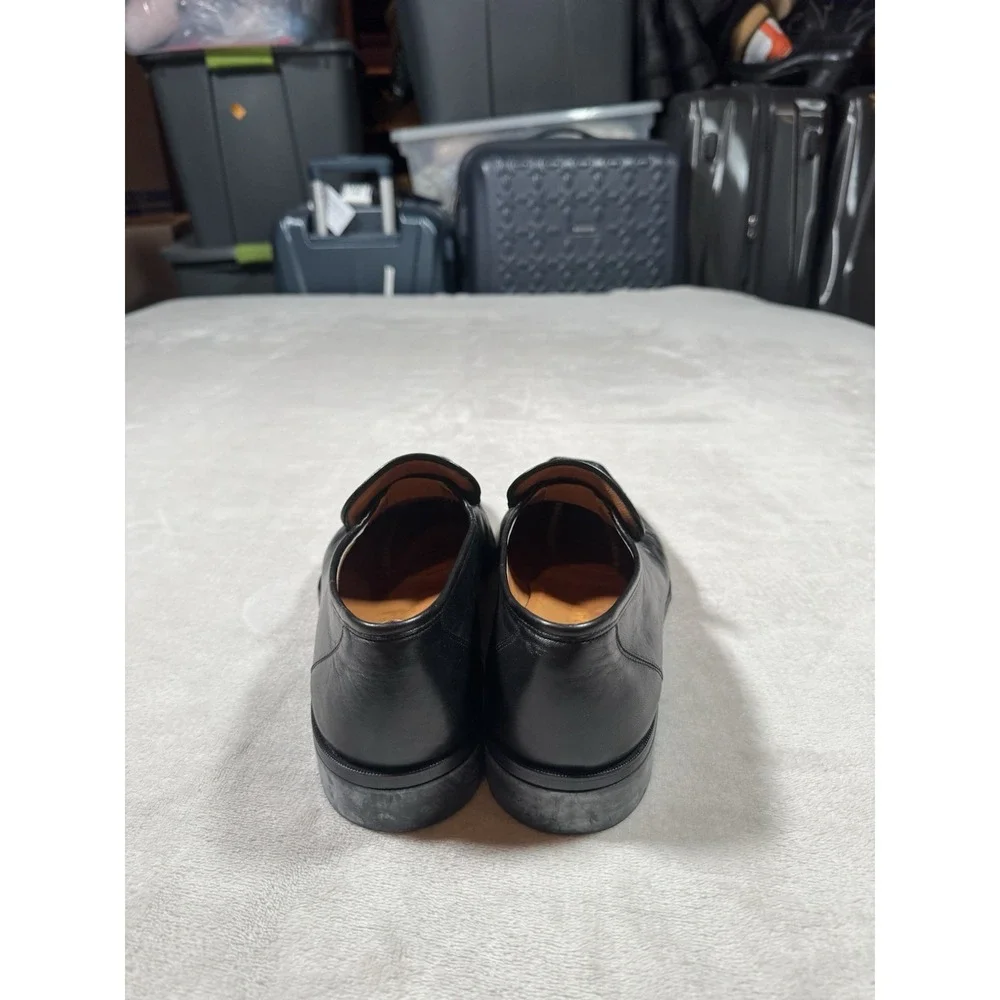 Bally Switzerland Moc Tassel Loafers Size 10 D Black Leather MINT